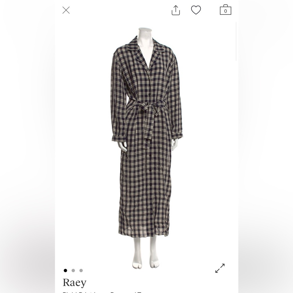 Raey Checkered Belted Maxi Dress